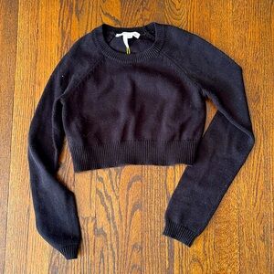 Women BCBG Generation cropped black sweater XXS